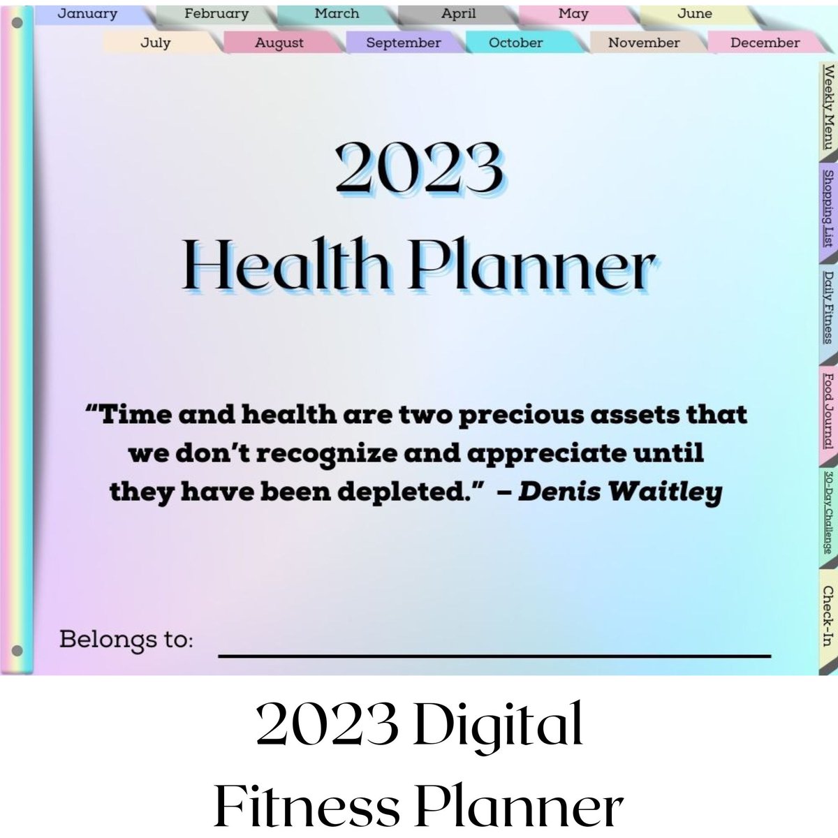 EasyDigitalDir's tweet photo. New year, new you? Make it stick all year long with this 2023 Health/Fitness digital planner! Get motivated TODAY with this beautiful planner on sale NOW!  
Link in bio! 

#fitness #fitnessmotivation #weightloss #workout  #goals #digitalplanner #ipad #notability #goodnotes https://t.co/MkbWXD8RPk