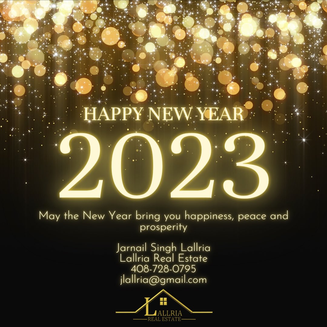 Happy New Year 2023 to all. #HappyNewYear #HappyNewYears2023 #lallriarealestate #cityoftracyca #cityofmountainhouseca #cityofmanteca #cityoflathrop #SanJoaquinCounty #realtorlife