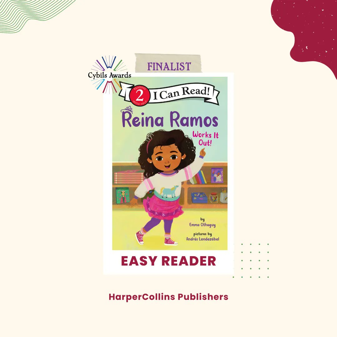 CybilsAwards's tweet image. REINA RAMOS WORKS IT OUT by @EmmaOtheguy, ill. Andrés Landazábal, published by @HarperCollins | nominated by @CharlottesLib

#CYBILS2022 #EasyReader Finalist