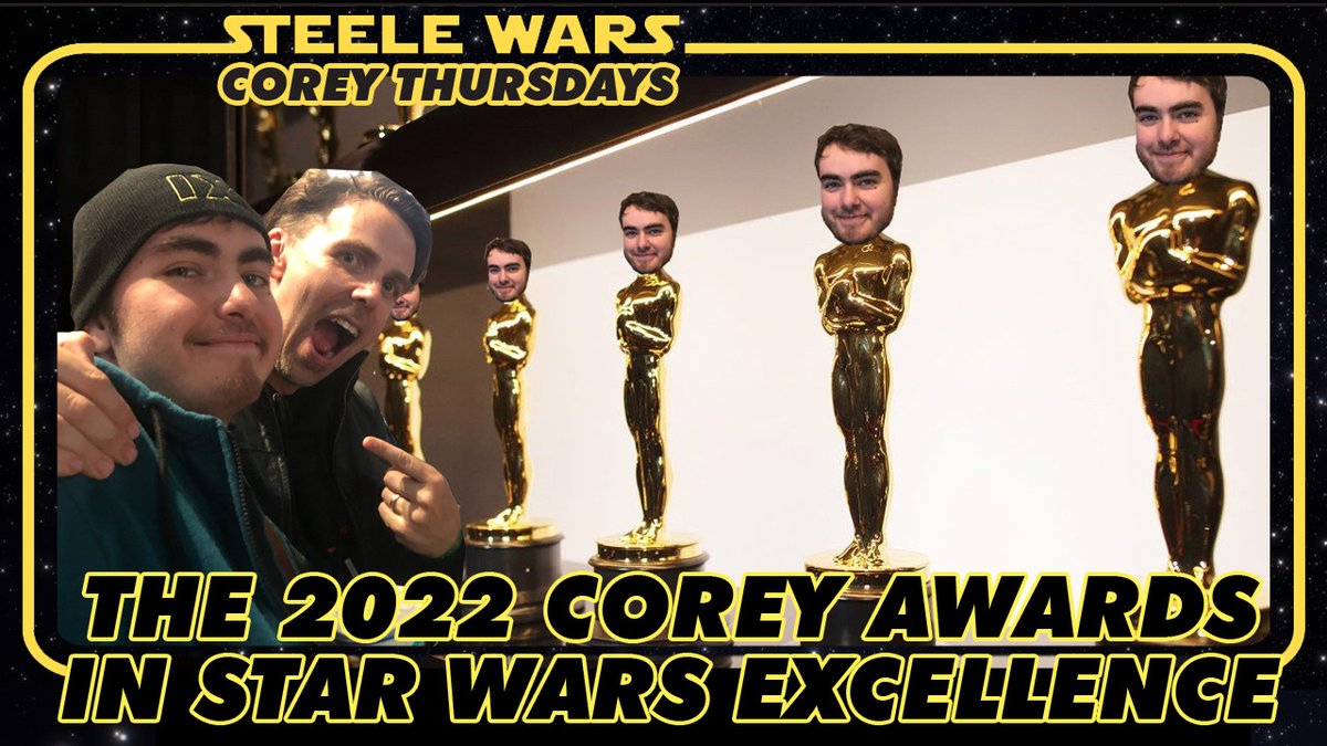 Let's look back the highs &amp; lows of a unbelievable year in #StarWars with the The 2022 Corey Awards For Excellence In Star Wars.

Really fun. 

PODCAST : shows.acast.com/steele-wars-st…

VIDEO : youtu.be/69TaVy5mIgI