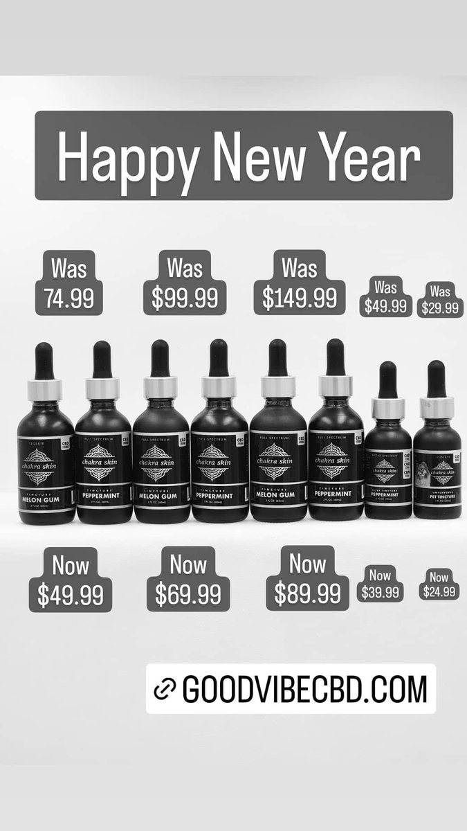 ChakraSkin's tweet photo. All new prices for the New Year. Enjoy the same great products for drastically lower prices. https://t.co/KSIxjzCpCW