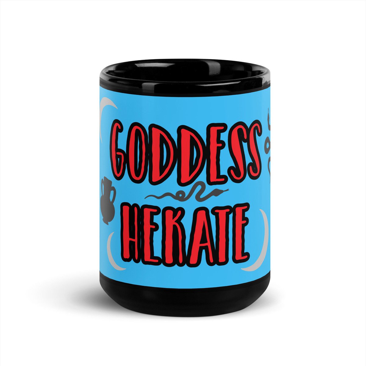NoStopsGo's tweet image. Excited to share this item from my #etsy shop: #GODDESSHEKATE - Black Glossy #Mug . #MagickalSymbols of #AncientGoddessHekate - #HekateKey #HekateSerpent #HekateMoon #HekateDandelion #HekateVase . #HecateWitch #HekateMagick #Hekate #HekateSorcery #Magick etsy.me/3jNwDDu