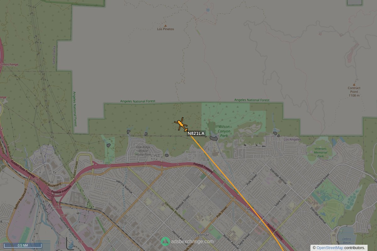 ffoverhead's tweet photo. LA County Fire #N821LA (a H60) was seen near Sylmar, Los Angeles, CA at approx 18:30 UTC squawking 1206 https://t.co/tbprxhfy7J #LACoFire https://t.co/Ob7mfk6jYK