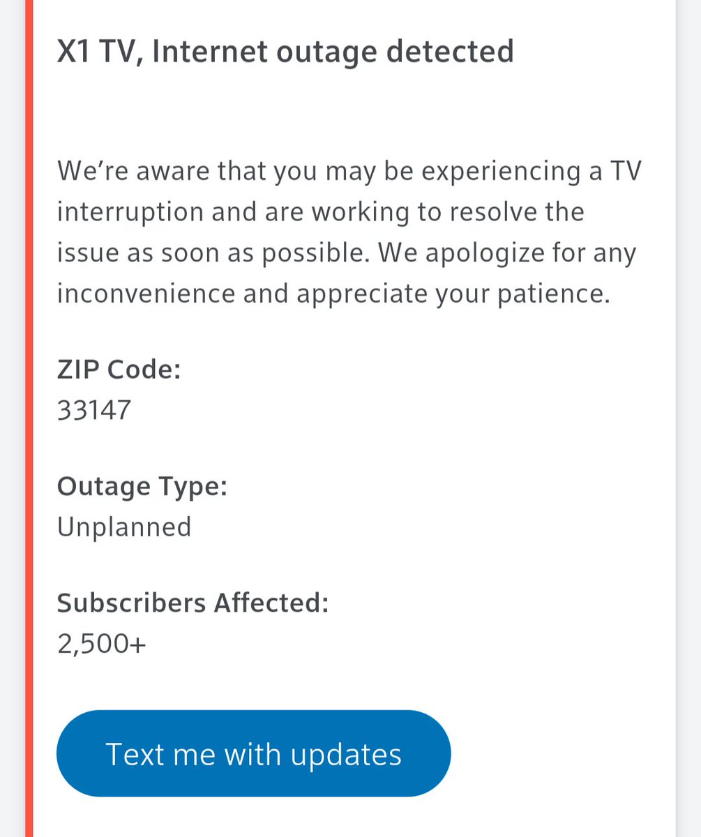 KattyV18's tweet image. Hey @XfinitySupport @Xfinity my cable/internet service is down since last night. #XfinityOutage #xfinitydown Can you please update us on when the service will be restored? Thank you #2023NewYear