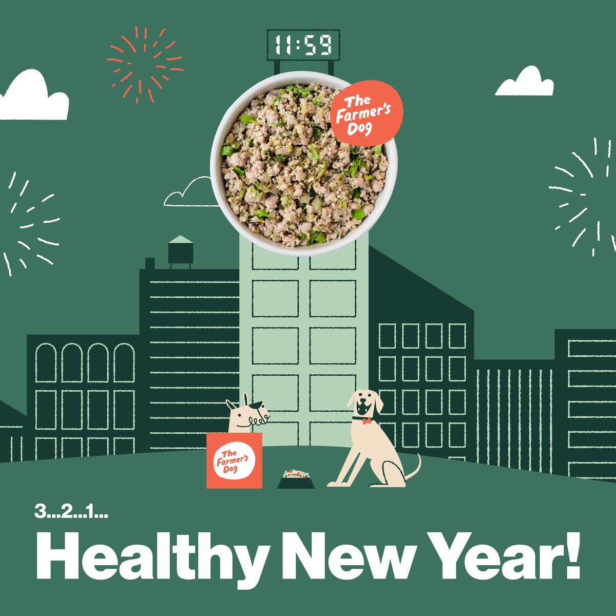 3..2..1.. Healthy new year! ✅ Start this new year with the easiest healthy habit you can adopt – feeding your dog real, healthy food! Long Live Dogs! 

To help you get started, we're offering 100% OFF your first order with The Farmer's Dog. Visit discover.thefarmersdog.com/danspetcare 🎁 🐕