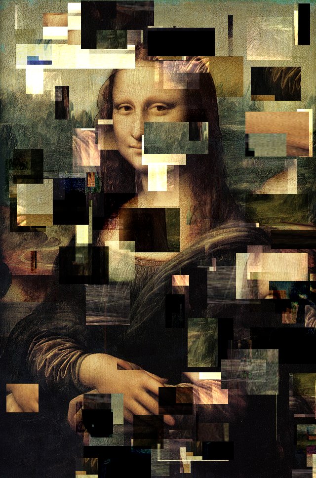 Tartbrbr's tweet photo. Glitch Art.

These are glithy glitches over something that was non-glitched to start with.

#genuary #genuary3 #genuary2023 #processing #creativecoding #glitchart #monalisa https://t.co/QYkeUfowvp