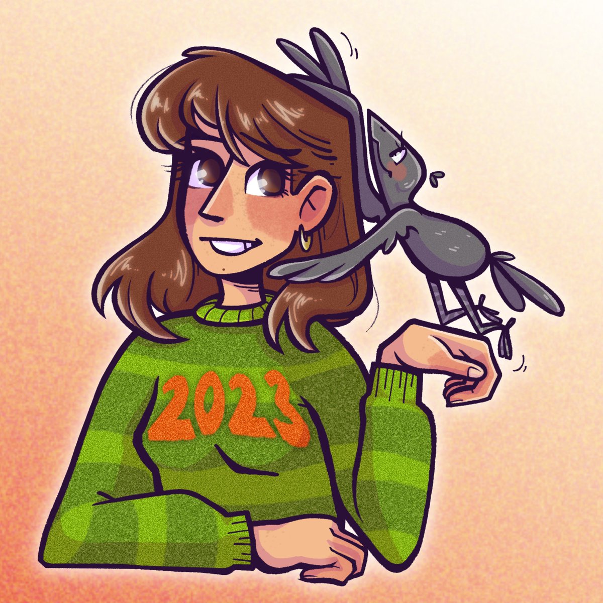 Happy New Year everybody! 🎊

I just wanted to express my gratitude wholeheartedly 
to all of the <a href="/ScribblyRook/">𝙎𝙘𝙧𝙞𝙗𝙗𝙡𝙮𝙍𝙤𝙤𝙠 ✨ (Limerick small biz)</a> supporters!🥺🙌

I hope this coming year is warm, exciting and fulfilling for everyone. 1/3

#NewYear #Illustration