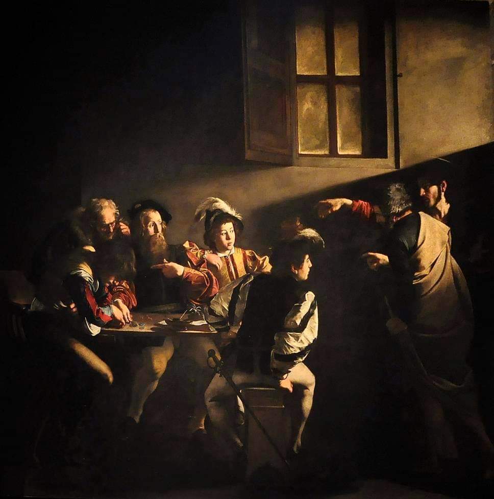 RamellaUgo's tweet image. Caravaggio. La chiamata di San Matteo. Dipinto più dettaglio. Vedere singolarmente.