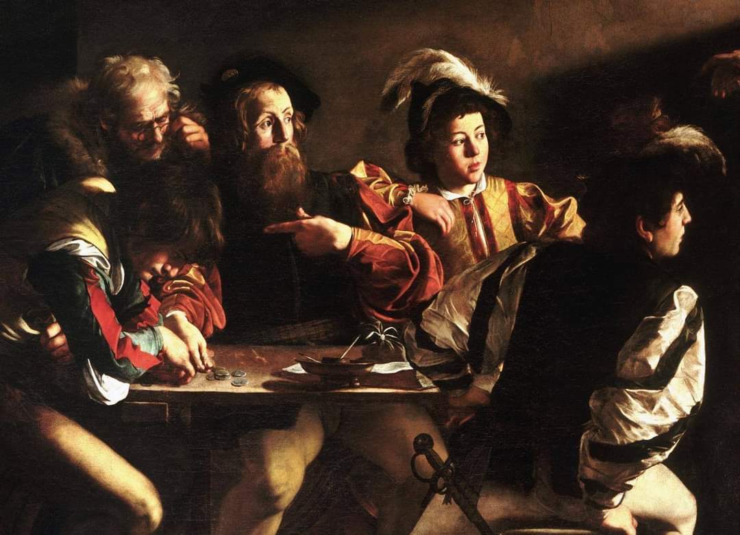 RamellaUgo's tweet image. Caravaggio. La chiamata di San Matteo. Dipinto più dettaglio. Vedere singolarmente.