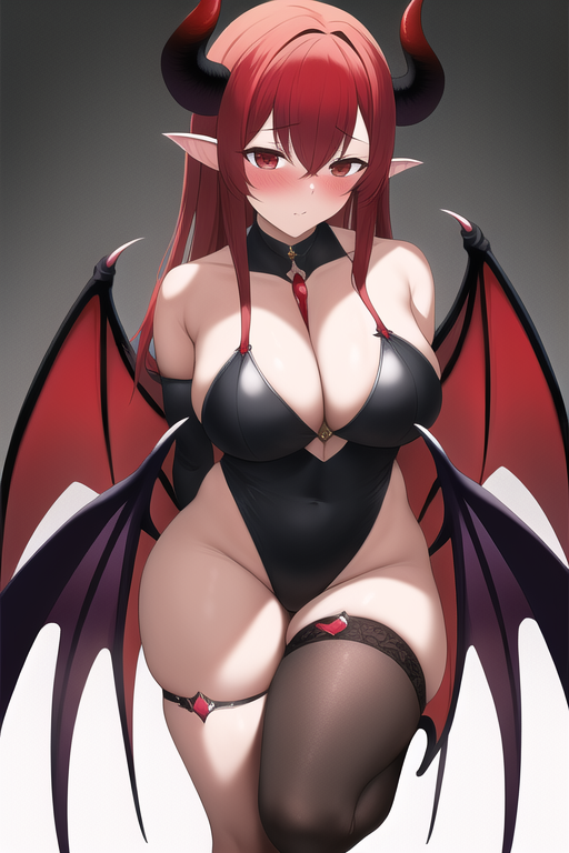 PLZ_STEP_ON__ME's tweet photo. #colorful, #looking_down, #thigh_highs, #imp, #arroused, #red_hair, #succubus #hentai #porn #ai #anime https://t.co/atScvFkgsA
