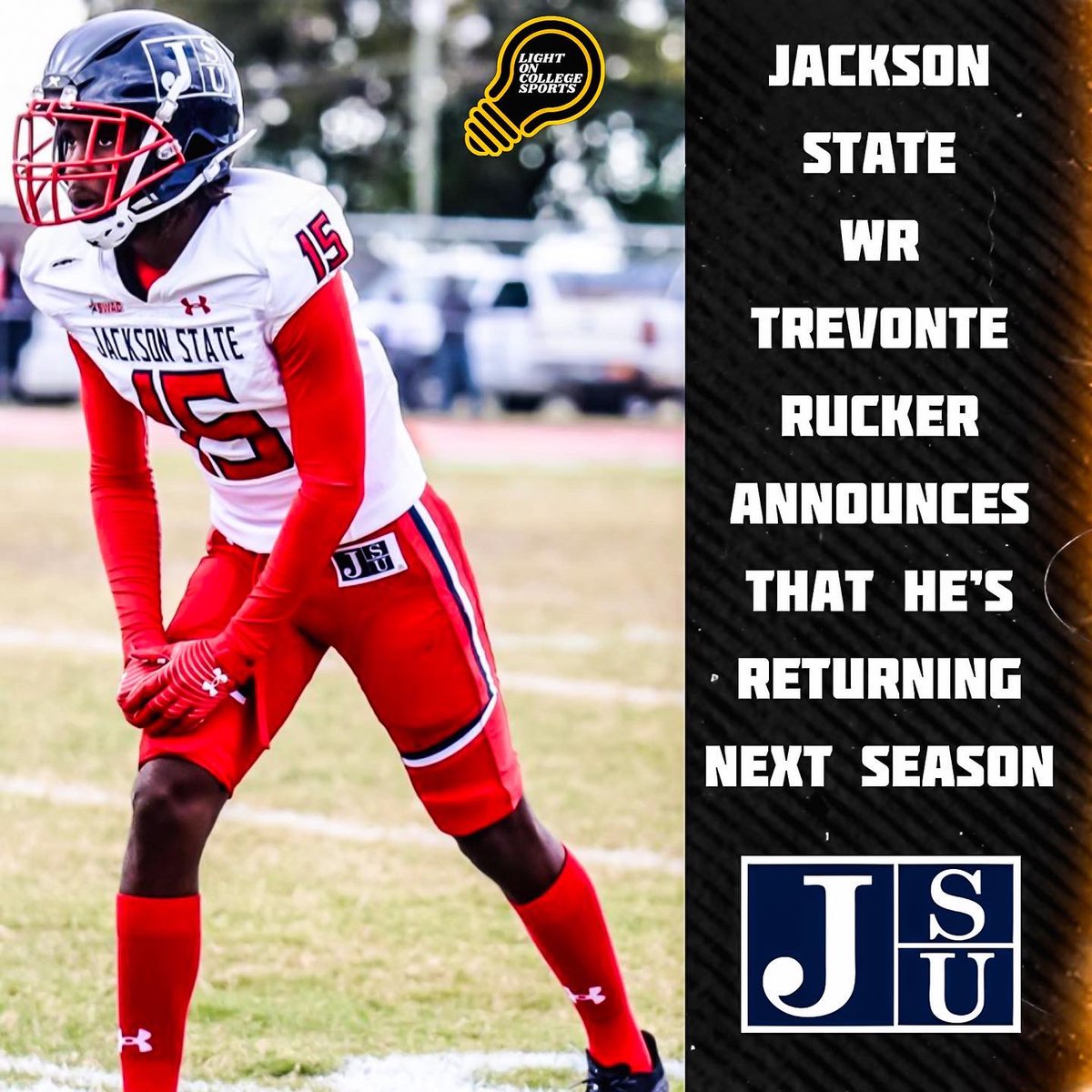 Jackson State WR Trevonte Rucker Has Announced Via Social Media That He’s Returning For The 2023 Season. <a href="/TrevonteRucker/">Trevonte Rucker</a> 

📸: jamesbehindthelens