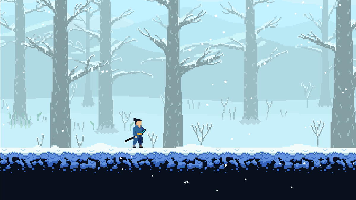 RuisuGameDev's tweet photo. Hey guys! 👋👋 Happy New Year 2023!! 🎉

Here is a little of progress with the Snowy Forest redisign 🏔❄️🌲🌲🌲 and still adding some details. 😊

#WIP #indiedev #gamedev #pixelart #games #indiegames  #ドット絵 #インディーゲーム #ゲーム制作 #GodotEngine #solodev https://t.co/ipI0v8VVMc