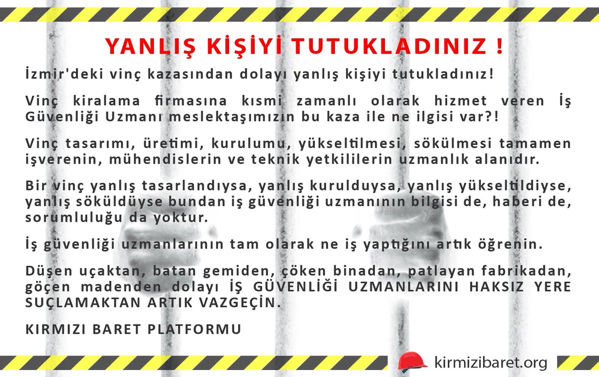 Kırmızı Baret Platformu (@kirmizibaretisg) on Twitter photo 