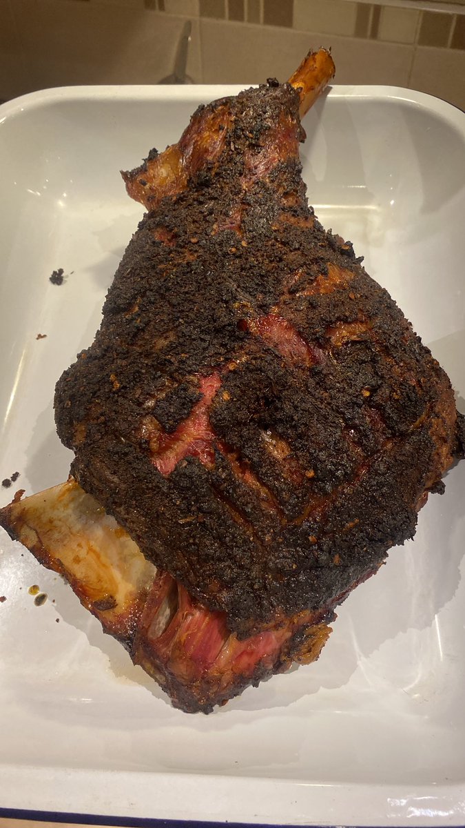 Happy New Year! Been a bit lazy with the bbq so today was the perfect day for a low n slow lamb shoulder. <a href="/TheSmokeyCarter/">The Smokey Carter™</a> Al Pastor rub for this one and plenty left for a curry tomorrow!