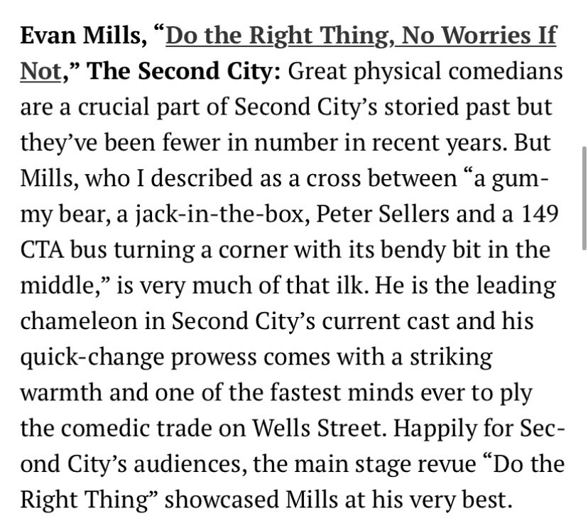 awkvanmills's tweet photo. Thank you @chicagotribune for including me on your list of the top ten Chicago theater performances of 2022! What a cool way to end the year🥹💛✨ https://t.co/jdgHuPglaw