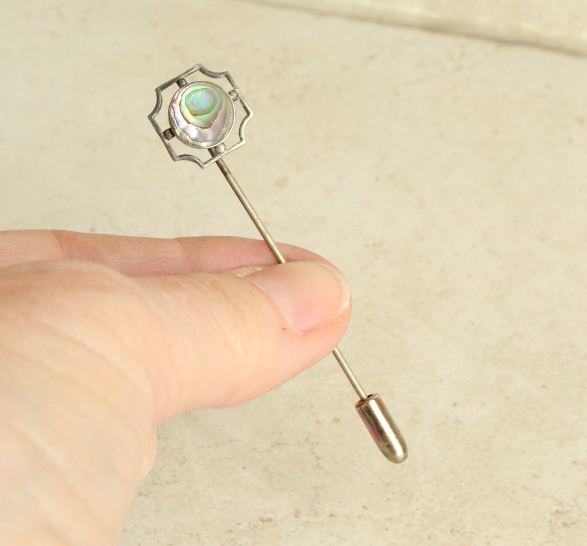 deniboardman's tweet image. Excited to share the latest addition to my #etsy shop: Sterling Silver Stick Pin Abalone Center Geometric Arts and Crafts Look with Clutch Vintage etsy.me/3VxiWpC #sterlingsilver #stickpin #abalone #artsandcrafts #giftforher #vintagejewelry
