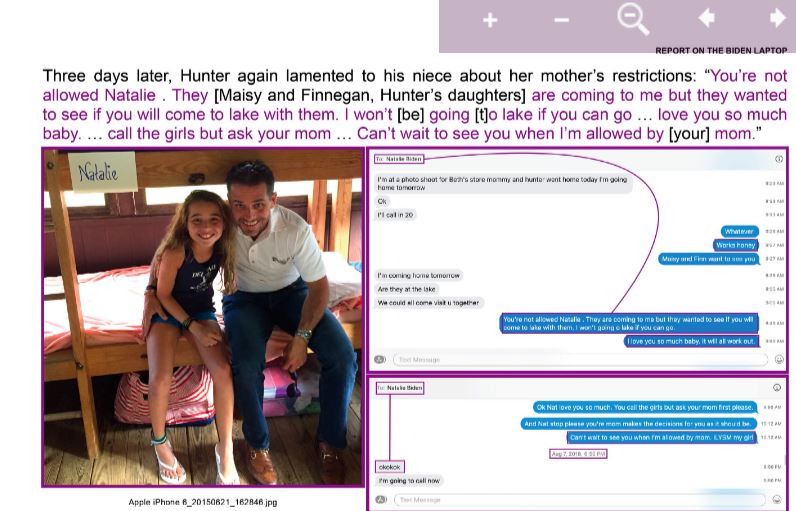 HarrellsKarate's tweet photo. @BugdenSteven Here - 645 page report sent to congress of the Biden Crime Family with evidence from HB's laptop - full details, see the pictures, listen to HB manipulate his wife and cry about paying Joe 10% and how he hates his mother. Just the facts, read for yourself

https://t.co/HSyv8SkVbV https://t.co/FxxrReJufy