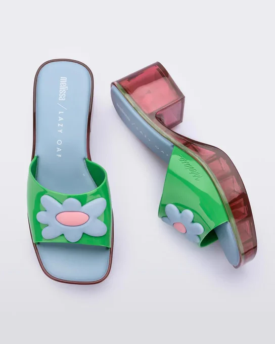 melissa x lazy oaf jelly block heel 