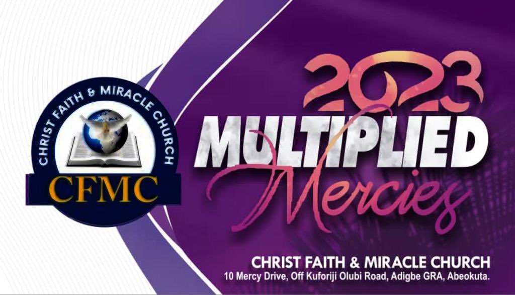 officialcfmc's tweet photo. Happy New Year 🎉 

2023- Our Year of Multiplied Mercies. 

You will experience Multiplied Mercies in Jesus name.
#officialcfmc #cfmc #multipliedmercies #2023 https://t.co/08DCZxya5M