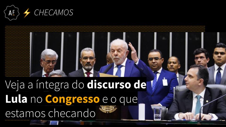 NO AR. O presidente Luiz Inácio Lula da Silva fez, na tarde deste domingo, o seu discurso de posse em sessão do Congresso Nacional. 

Aos Fatos está checando as declarações em tempo real. Confira o discurso na íntegra e o que verificamos até agora 👇
aosfatos.org/noticias/discu…