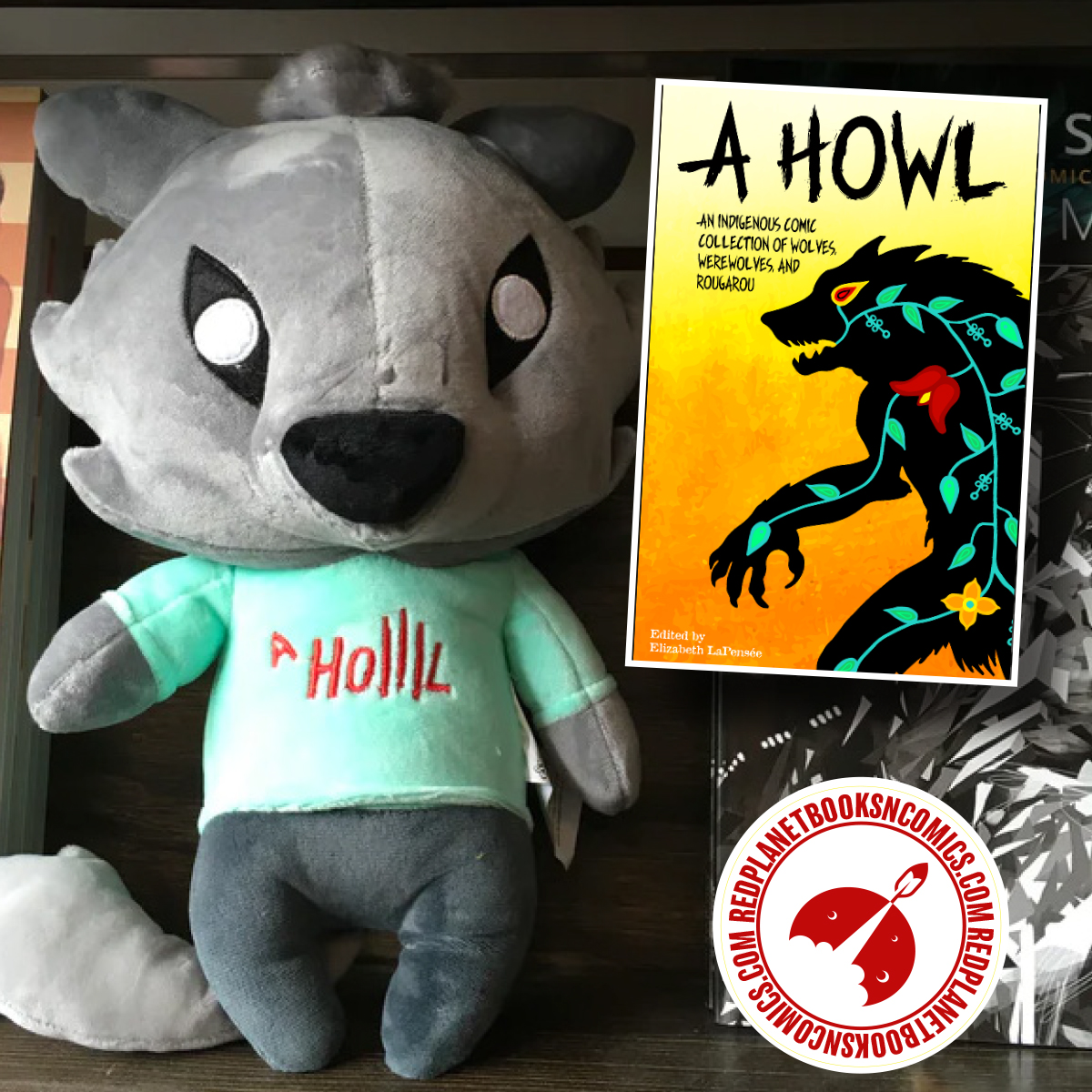 A HOWL: An Indigenous Anthology of Wolves, Werewolves, and Rougarou” has been a huge hit. But there’s more than the book! We have A Howl T-shirts, plushies & stickers & they’re going fast! ➡ redplanetbooksncomics.com/blogs/news/get…!

#AHowl #Werewolves #Roguerou #NativeRealities #NativeCreatives