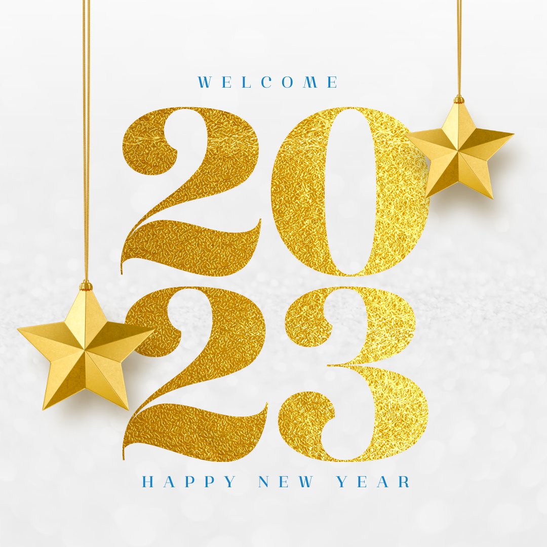 Happy New Year from Ovation! We wish everyone a gorgeous year filled with prosperity &amp; happiness! 🥳💙🎊✨ #OvationHair #NewYear2023