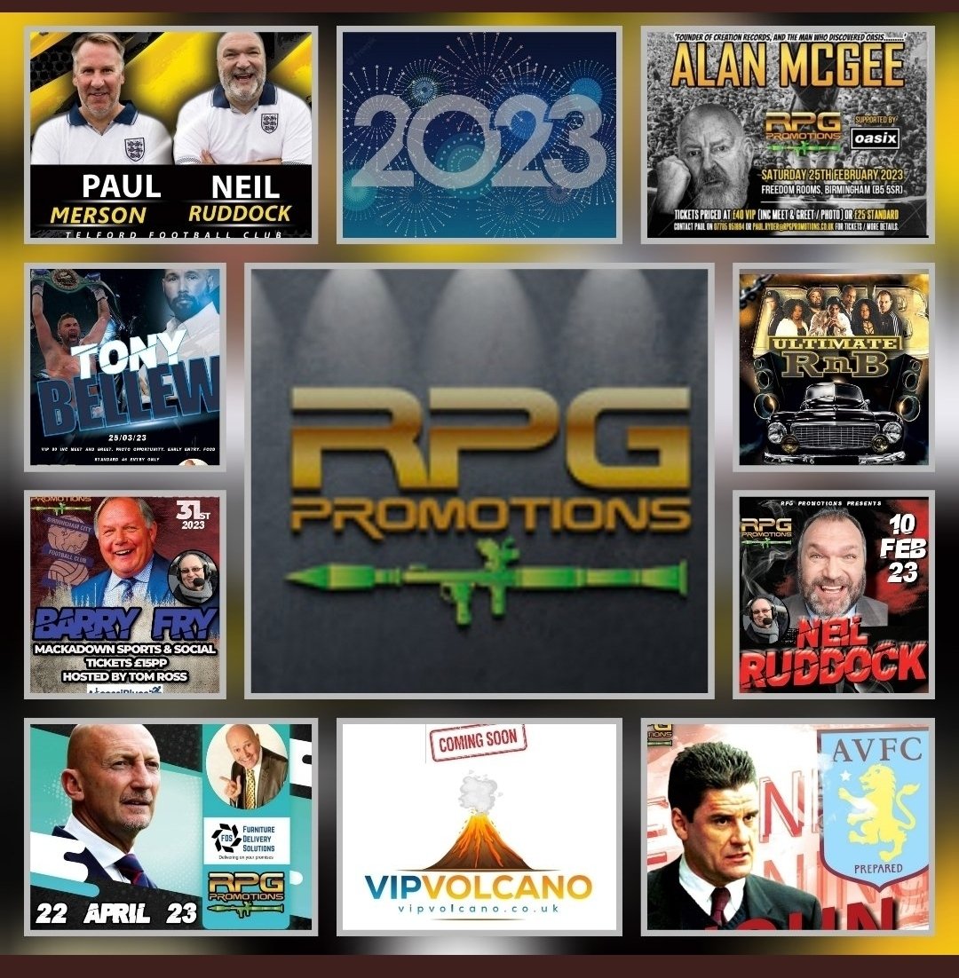 Happy new year everyone !! 

2023 is going to be even bigger and better for #TeamRPG 

Check out all upcoming events and purchase your tickets at rpgpromotions.co.uk
