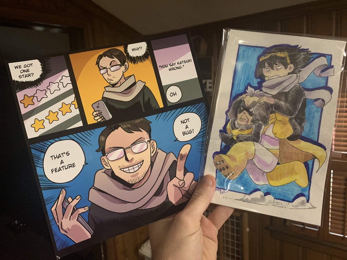 Adkins here. Gotta brag on <a href="/TheRealSimso/">Simso</a> and <a href="/dckeykong/">hannuh</a>. They won Christmas this year with these two AMP-themed custom pieces of art by <a href="/denpasei/">kan☆ certified Mammoron</a>!