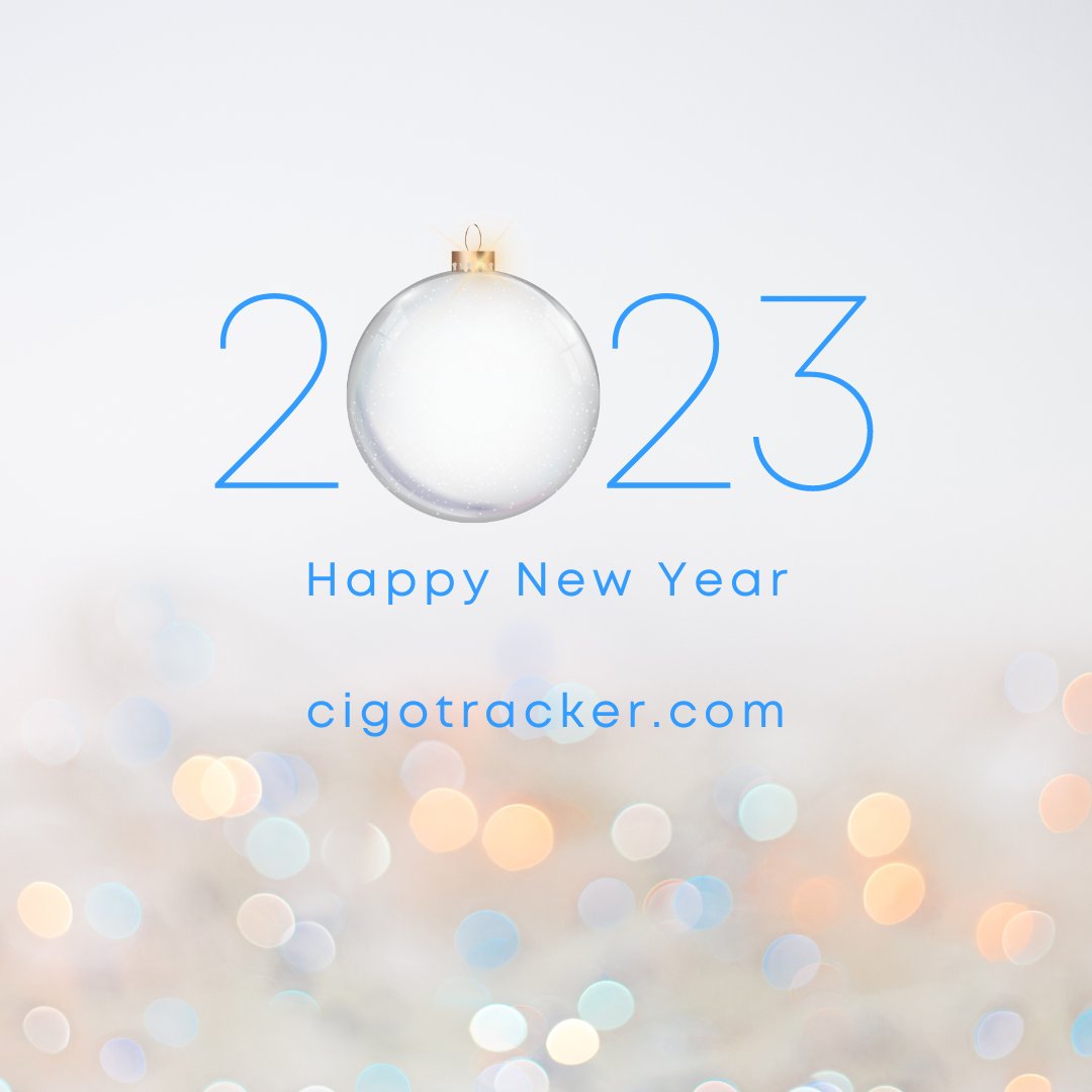 Cigotracker's tweet photo. Happy New Year from all of us at Cigo! We’re so grateful for all of your support over the past year, and we can’t wait to see what the new year brings. As we look ahead, we're excited to continue bringing you the best (products/services).  #happynewyear https://t.co/VphDxdUGuq