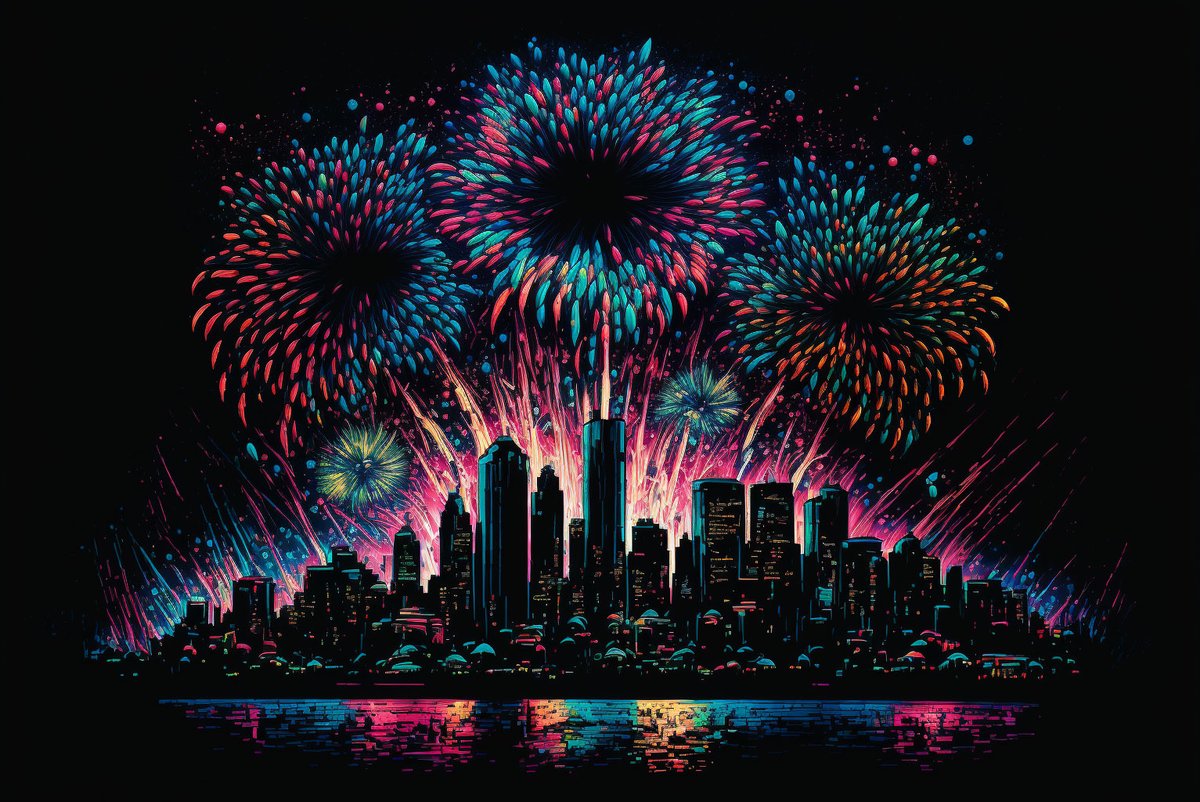 pixelsinconcert's tweet photo. Happy new years. Hope everyone had a nice last night of the year, and may 2023 bring new exciting tech! Here are a few #AI #art pieces generated by #Midjourney v4 today. https://t.co/4lD2NYZaeB