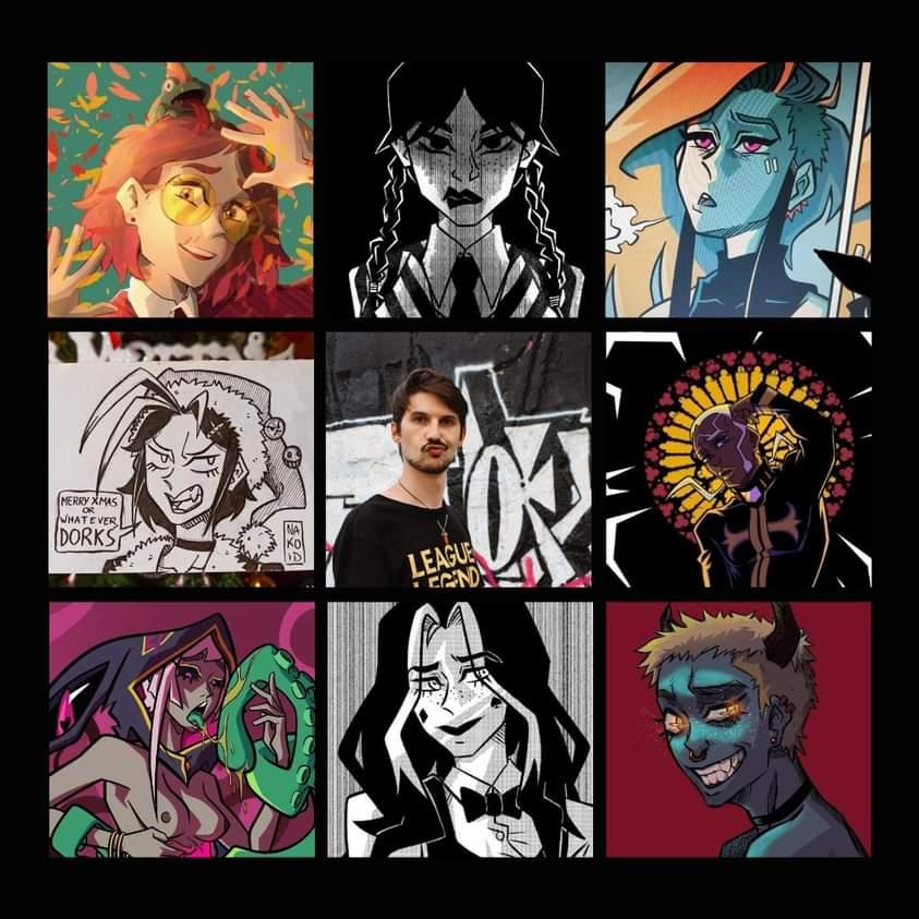 NicholasNakoid's tweet photo. 🇮🇹Solitamente non mi piace mostrare la mia faccia online ma eccoci qua. 

🇺🇲I usually don't like to show my face online but well, here we are. 

#artvsartist2022 #artchallenge #artsummary #wednesdaynetflix #demon #monstergirl #jojo #fanart #stoneocean #drawing #digitalart https://t.co/uG77eeSD2H