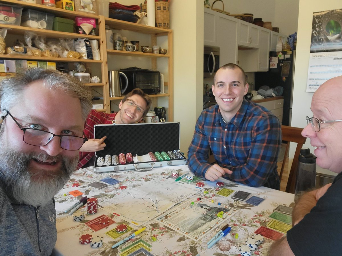 GameMadison's tweet image. Pampas Railroads!!  Old school Martin Wallace cube action from #Winsome.  With Pete, Eli, Jeff, and Rob