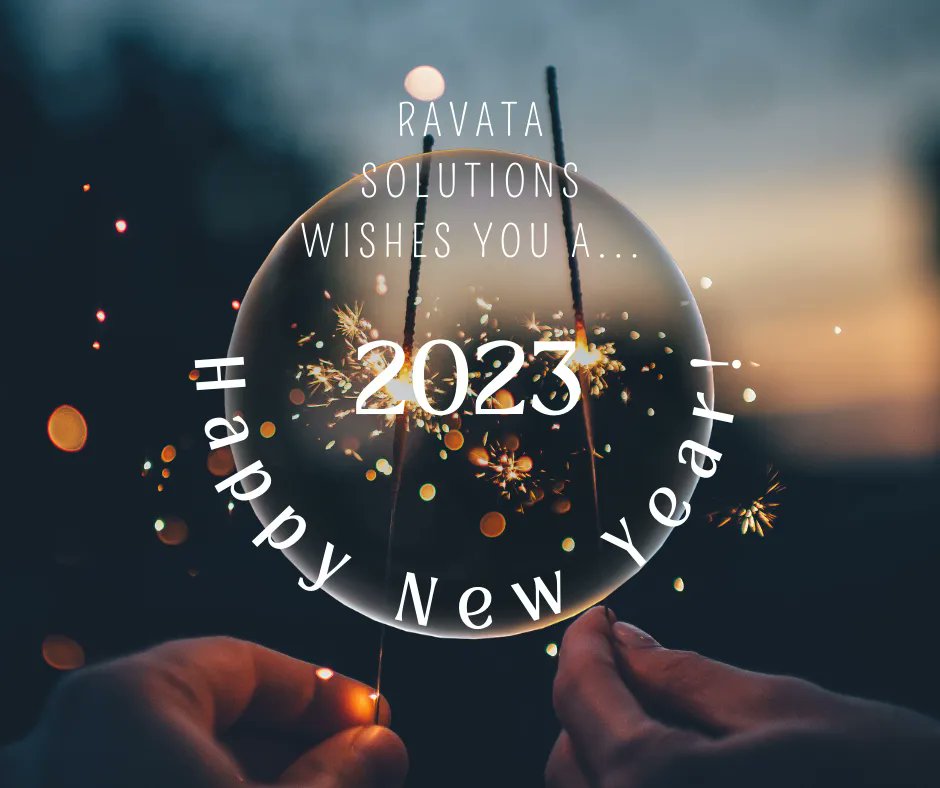 Ravata Solutions is proud to celebrate another year of progress. Wishing everyone a Happy New Year! #2023