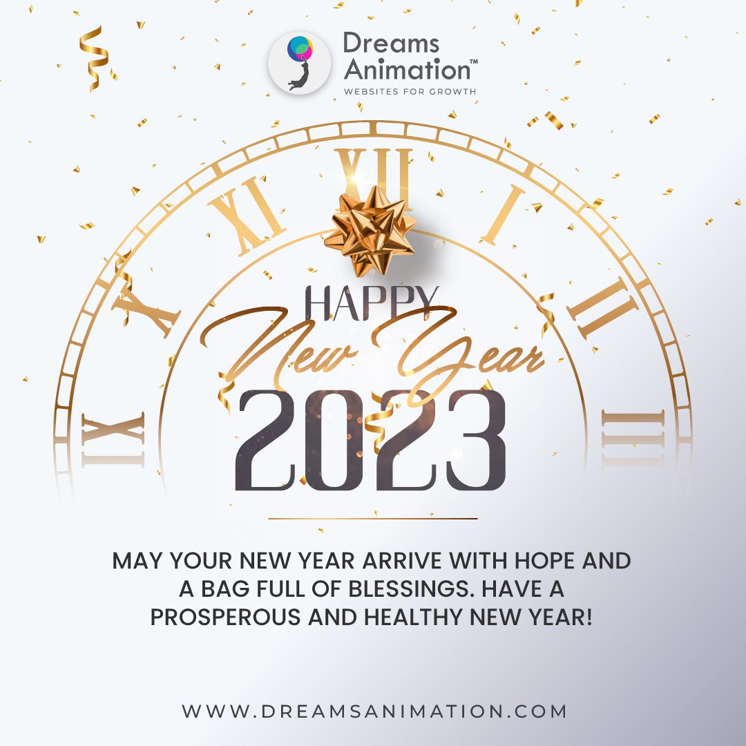DreamsAnimation's tweet photo. We wish you a Happy New Year 2023!
Make it count by taking the right decisions. #Dreamsanimation https://t.co/oQCUg4AHrj