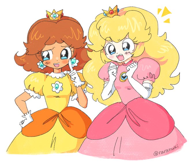 「princess daisy princess peach」Fan Art(Latest)