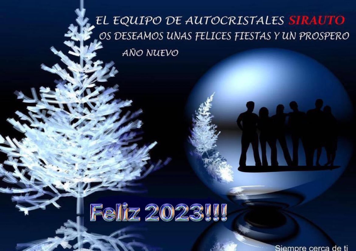 Autocristales Sirauto os desea FELIZ 2023!!!