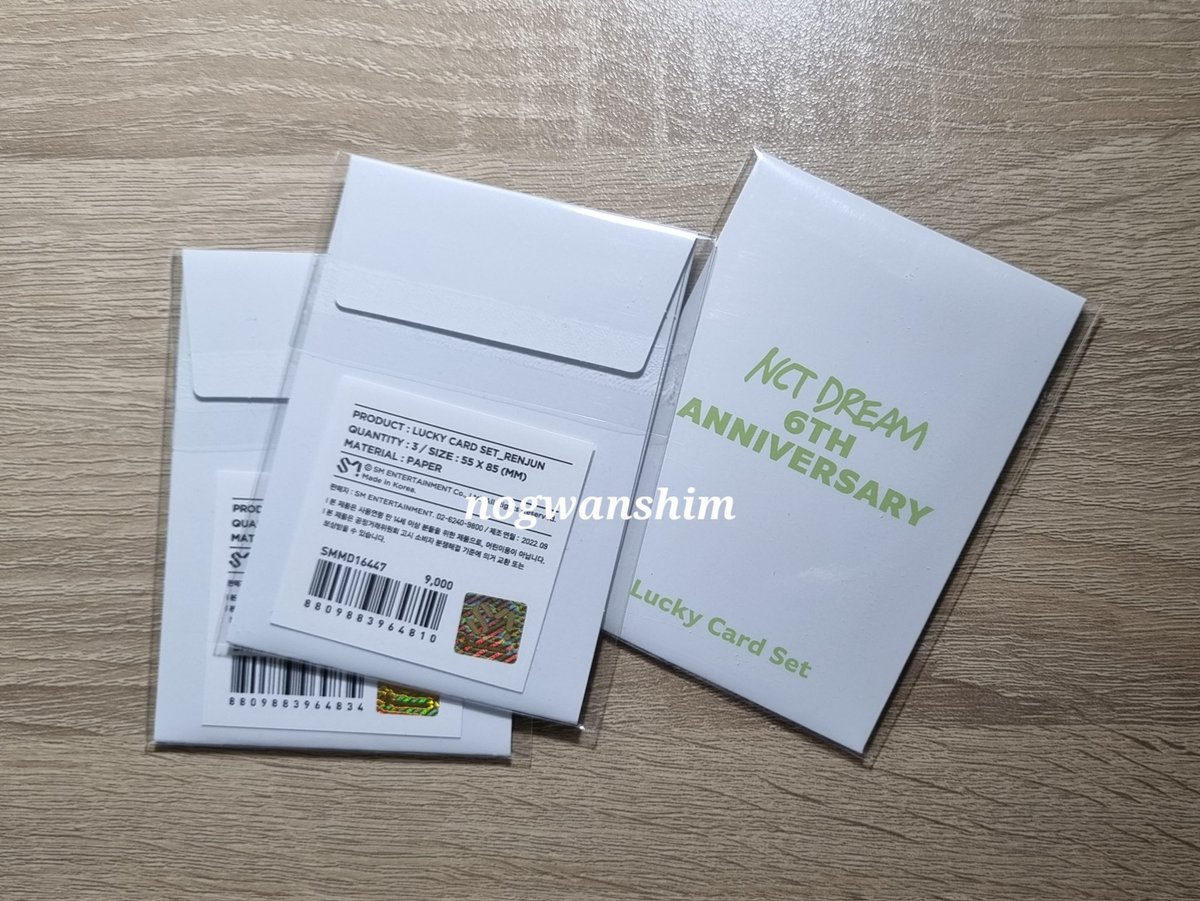 nogwanshim_'s tweet photo. WTS LFB PH NCT Dream 6th Anniversary Lucky Card set Mark Renjun Haechan

✅️ On hand
✅️ Sealed

₱550 each (₱520 ea if taking 2 members, ₱490 ea if taking all)

DM to inquire/claim

🚚 GGX, J&amp;T, SDD https://t.co/NoW4eTlXJ0