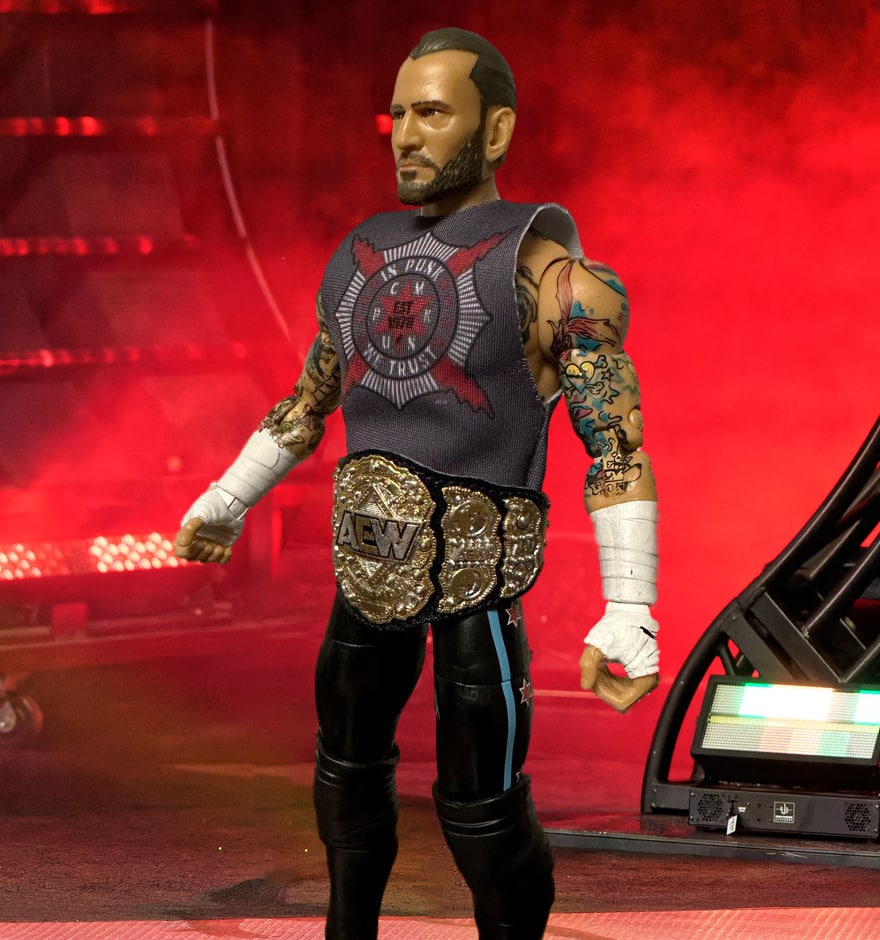 T1TESLA's tweet photo. @RingsideC @boy_myth_legend @thePenelopeFord @AEW @AEWonTV @AEWbyJazwares @Jazwares CM Punk @ Cleveland vs. Mox (8/24/22) #NewYearNewFig https://t.co/39vYLXSCZ2