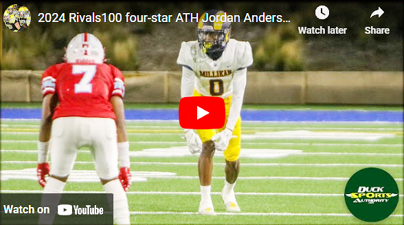 DaveKeefer's tweet photo. 2024 four-star ATH Jordan Anderson (LB Millikan) junior season game clips:
Click here: https://t.co/bhILAnSCv1
Oregon commit Jordan Anderson shined on both sides of the ball this season. Here are some exclusive clips. https://t.co/SFLnXviK2L