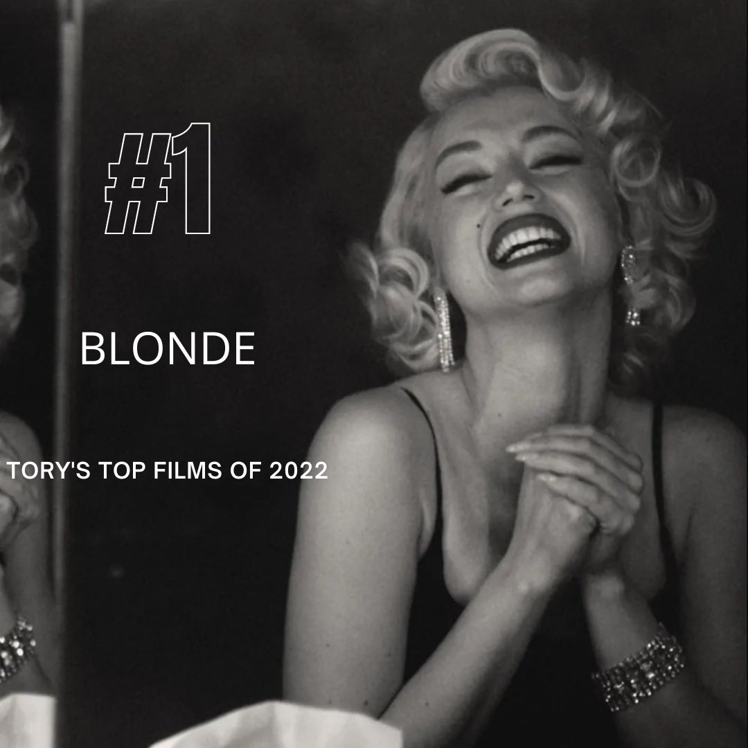 Top 10 Films 22’

I believe Dominik has created a disturbing masterpiece in “Blonde.” It’s the film that affected me the most as a viewer, as an actor, as a cinephile, which is why I rank “Blonde” as the Best Film of 2022.  

 #Blonde <a href="/netflix/">Netflix</a>