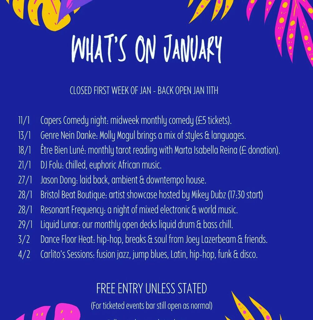 Well last night was a lovely way to round off the year, thank you everyone who made it along and thanks to Ed from Groove Allegiance for the awesome soundtrack!

We are closed for the first week of Jan so back open on the 11th when the comedy night is ha… instagr.am/p/Cm4mYw6sqHI/