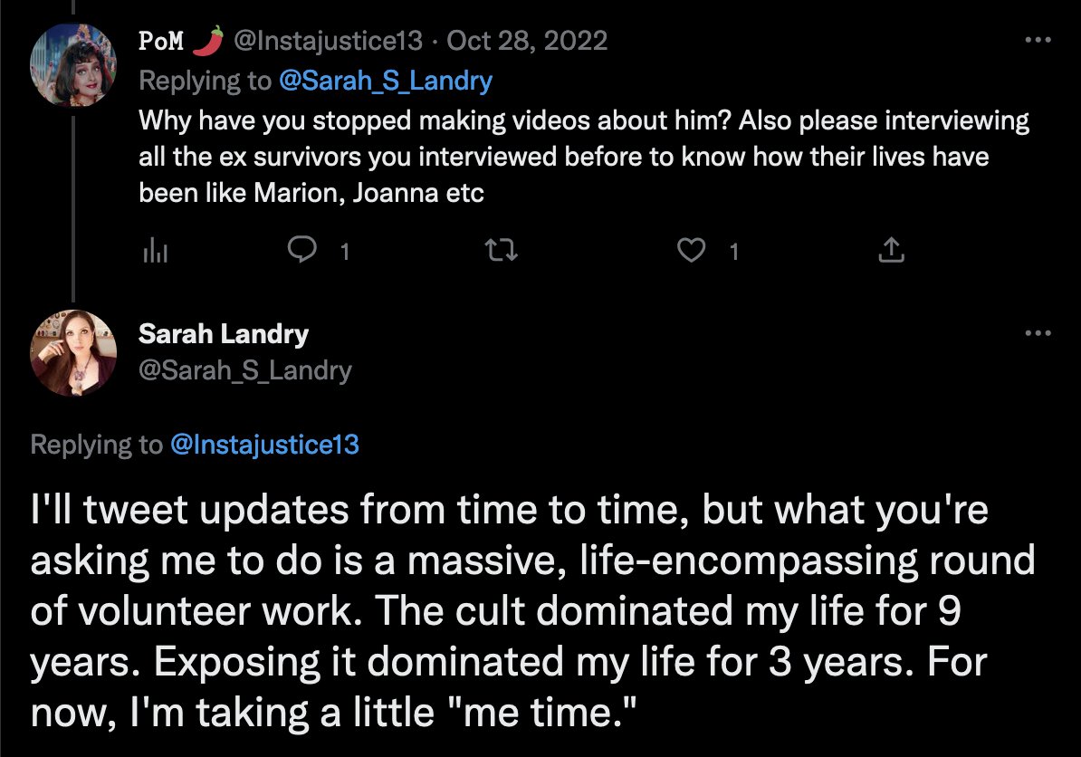 truehistory77's tweet photo. @educofirebird @PoonamJoshi_ @CJBdingo25 Haha, Poonam Joshi Alles's biggest threat has gone on a hiatus, leaving poonam all alone. White supremacist Sarah Landry surely loves her "me time", just like the adheenam where she wouldn't turn up for her morning mandatory yoga https://t.co/Amr0MPZsHL