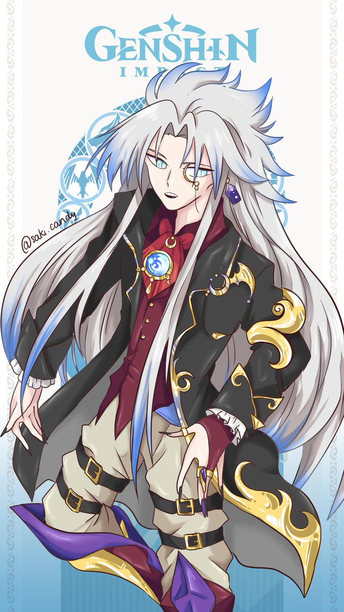sakiki_candy's tweet photo. Here is a commission I made for @shadicscarlet, I loved making this OC (and his long hair)! It's a hydro character 🫧🥰

✨ Don't hesitate to contact me by mp if you want your OC in Genshin Impact style! :)

#Genshinlmpact #GenshinImpactOC https://t.co/AwzUXyaj22