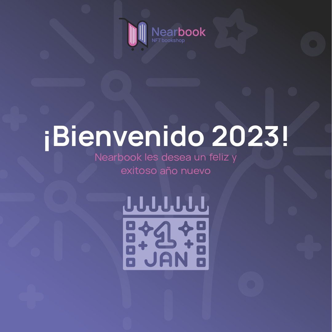 NearBookshop's tweet photo. ¡Feliz año nuevo! ✨.

Que este año venga cargado de éxitos y alegrías para cada uno de ustedes 💜. https://t.co/M8eEvmQuM5