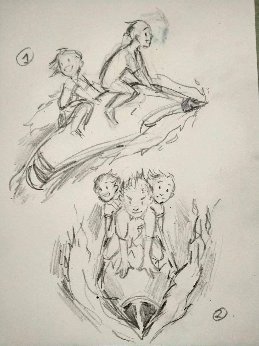 bikaell's tweet photo. let me share cute sketches for my school's pub https://t.co/AwDdVahBn2
