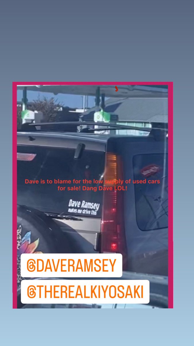 Anyone letting Dave pick out your vehicle?