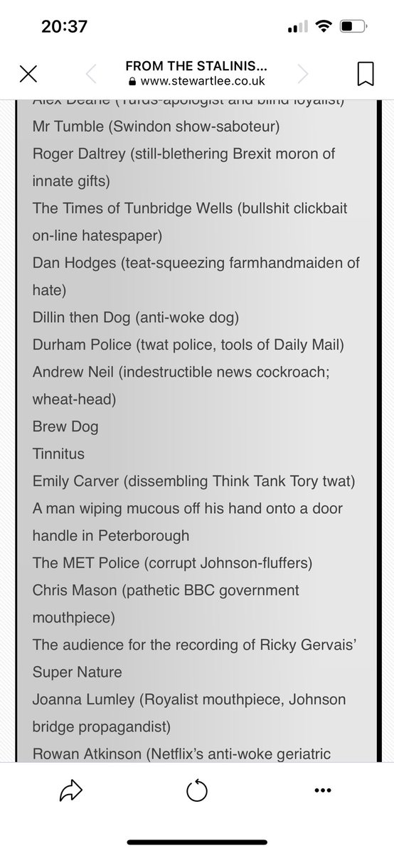 Look who made it onto Stewart Lee’s annual in the pedal win list of disgust along with Brexit, Ricky Gervais and Dan Hodges.

Another front page incoming? #TunbridgeWells https://t.co/KKNgMetdVd