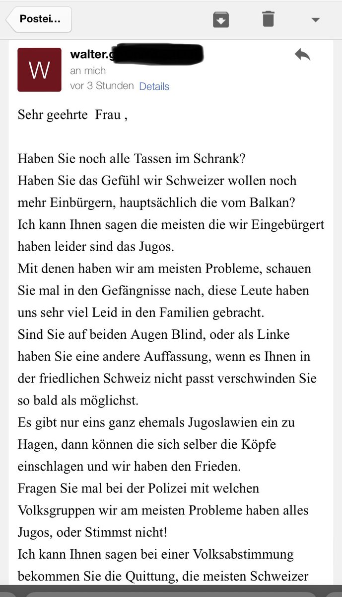 Liebe Alle, ich habe mich entschieden, fortan regelmässig Nachrichten aus meiner Mailbox zu veröffentlichen, die sie täglich fluten. Es sind die eines Teils der Schweiz, welche die meisten nicht zu spüren bekommen.  

Wird archiviert unter #guteNachtliebeSchweiz