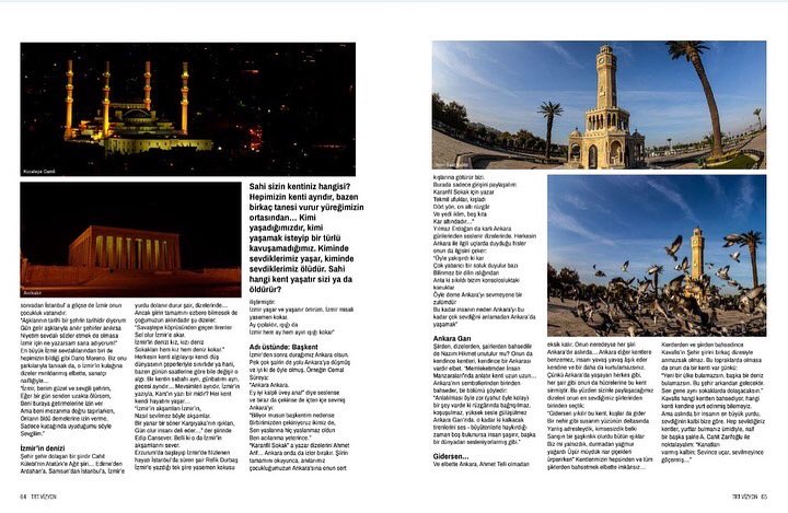 dilekyasar__'s tweet photo. İstanbul, Ankara, İzmir…
TRT Vizyon dergisinde yayımlanan fotoğraflarım ile 2023 yılının ilk paylasımını yapıyorum 😊
Sevgiler🌷
@TrtVizyon https://t.co/dBKZFBuP8o