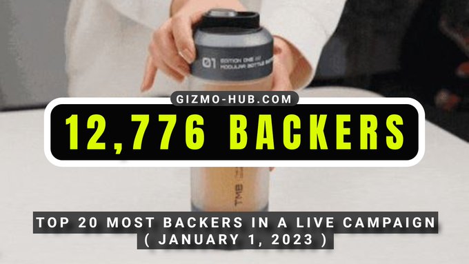 top 20 most backers in a live crowdfunding campaign jan 2023
